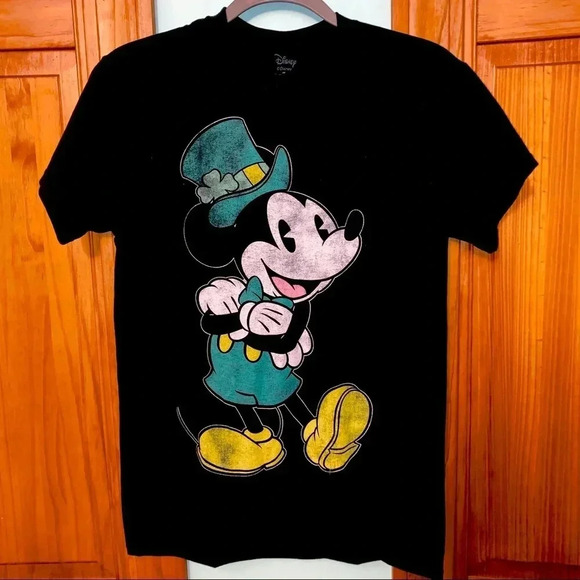 DISNEY Irish St Patrick’s Day Mickey Leprechaun T Shirt S - Picture 1 of 3